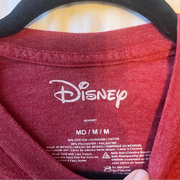 Disney Men Red Tee with Cool Mickey Mouse Graphic T-shirt - Picture 3 of 6
